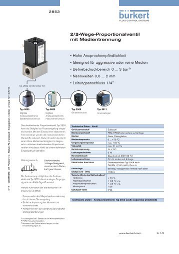 2/2-Wege-Proportionalventil mit Medientrennung