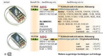 10 3056 AEG *** Kühlschrank mit autom ... - Kinseher-Shop.de