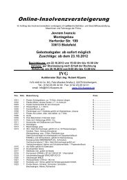 Online-Insolvenzversteigerung - IVG mbH & Co. KG