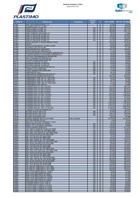 PDF Preisliste 2 2013 - BUKH Bremen