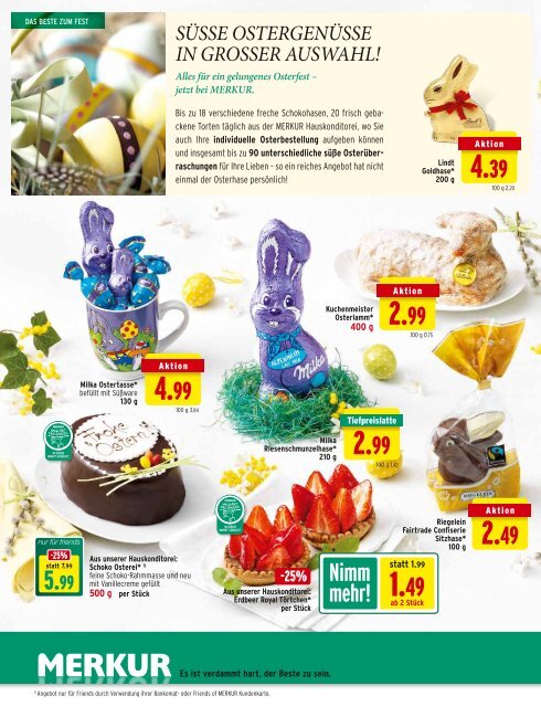Süß und pikant: große Auswahl an Oster-Spezialitäten bei MERKUR!