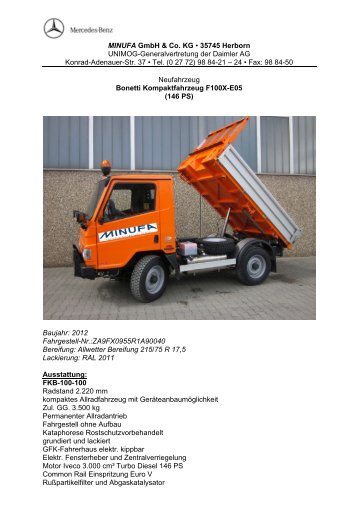 Bonetti F100X-E05 A90040 Preis auf Anfrage - Minufa