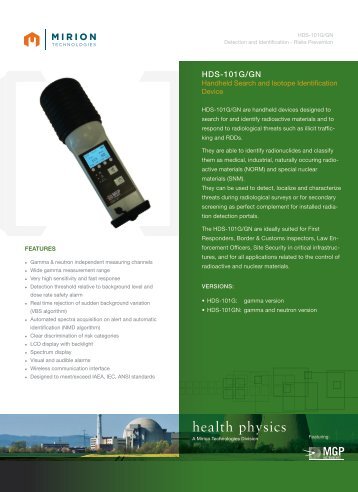 Download Spec Sheet - Mirion Technologies