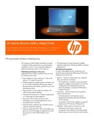 HP Compaq nw9440 Mobile Workstation Data Sheet