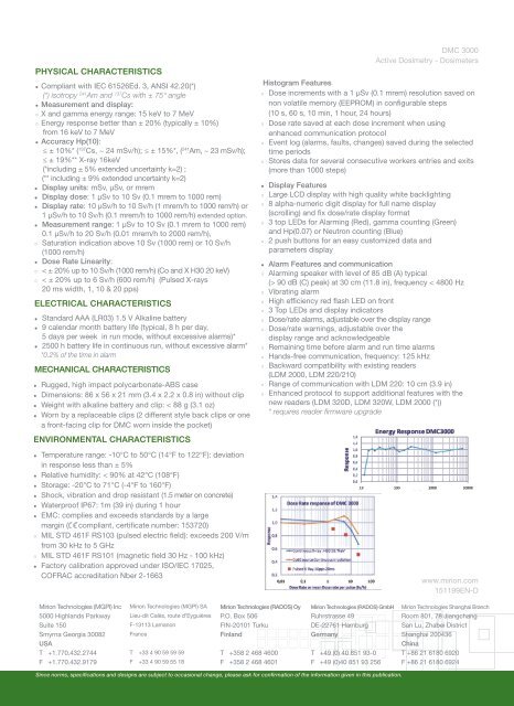 Download DMC 3000 Datasheet - Mirion  Technologies