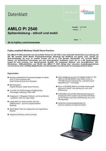 ds amilo pi 2540 d - Fujitsu