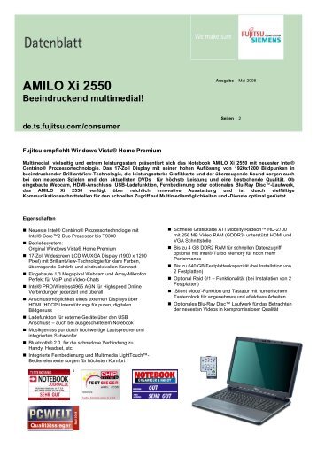 AMILO Xi 2550 - Fujitsu