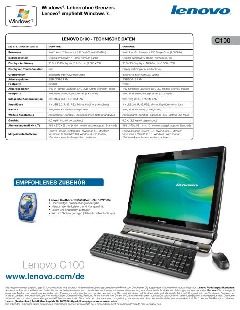 Lenovo C100 - ARP