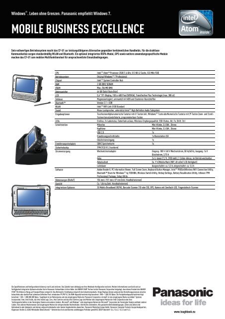 Toughbook Panasonic CF-U1 - HHK Datentechnik GmbH