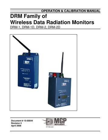 DRM Family of Wireless Data Radiation  Monitors - Mirion ...