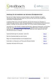 Installationsanleitungen - Advoware Kanzleisoftware