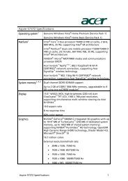 Aspire 5737Z Specifications