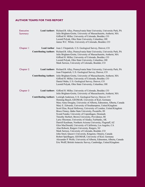 Past Climate Variability and Change in the Arctic and at High Latitudes