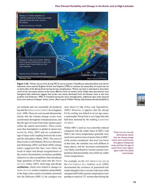 Past Climate Variability and Change in the Arctic and at High Latitudes