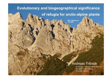 Evolutionary and biogeographical significance of refugia for arctic ...