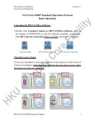 FACSAria SORP Standard Operation Protocol Basic Operation