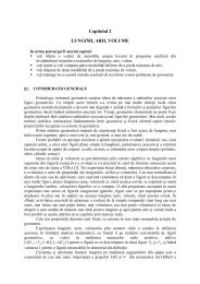 Capitolul 2 LUNGIMI, ARII, VOLUME
