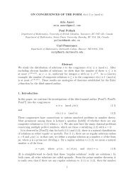 ON CONGRUENCES OF THE FORM σ(n) ≡ a (mod n) Aria Anavi ...