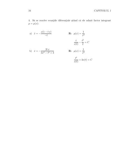 Capitolul 1 Ecuatii diferentiale de ordinul ˆıntâi rezolvabile prin ...