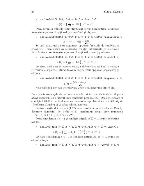 Capitolul 1 Ecuatii diferentiale de ordinul ˆıntâi rezolvabile prin ...