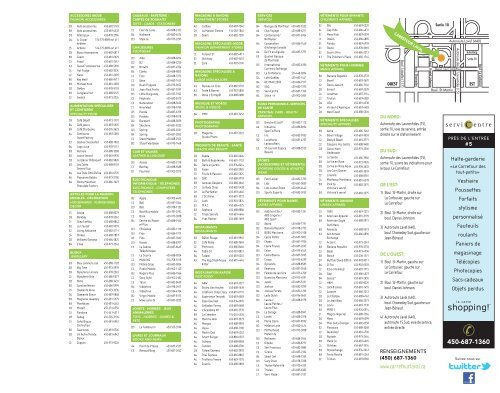 Plan du mail (PDF) - Le Carrefour Laval