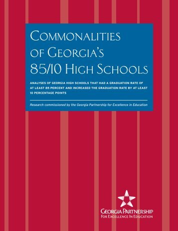 Commonalities of Georgia's 85/10 High Schools