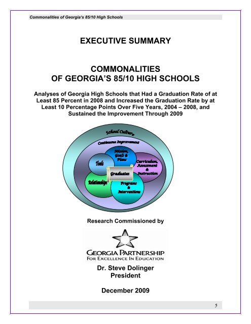 Commonalities of Georgia's 85/10 High Schools