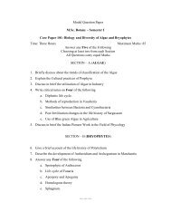 Model Question Paper M.Sc. Botany - Andhra University ...