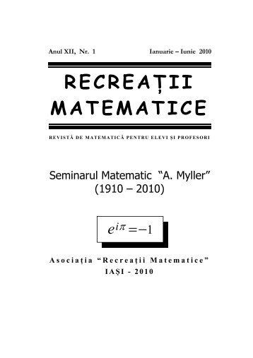 x - Recreaţii Matematice