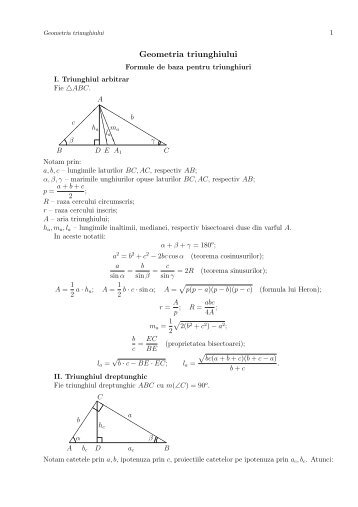 Geometria triunghiului