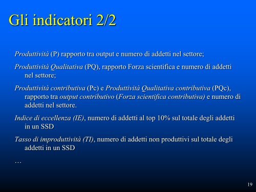 un sistema di supporto alla valutazione della ricerca in italia: ssv-orp