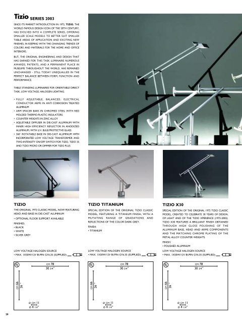 Tizio SERIES 2003 TIZIO X30 TIZIO TITANIUM TIZIO - Unica Home