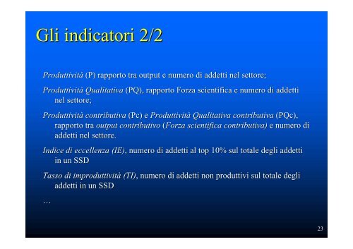 Slide di presentazione (304 KB) - Università Politecnica delle Marche