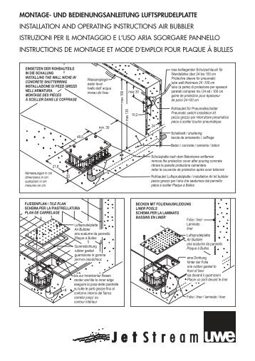 montage- und bedienungsanleitung luftsprudelplatte - Uwe GmbH