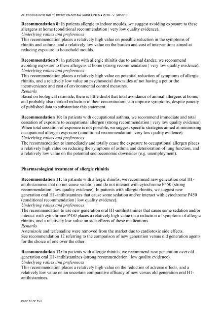 Allergic Rhinitis and its Impact on Asthma - ARIA