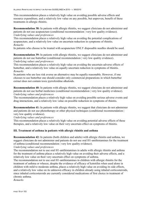 Allergic Rhinitis and its Impact on Asthma - ARIA