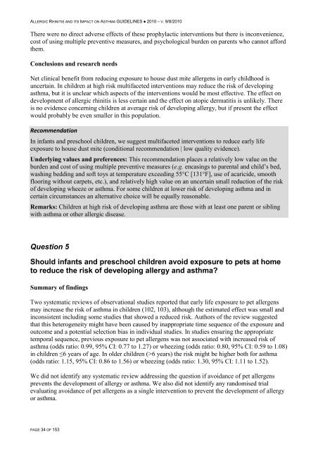 Allergic Rhinitis and its Impact on Asthma - ARIA