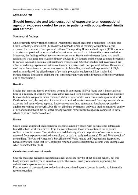 Allergic Rhinitis and its Impact on Asthma - ARIA