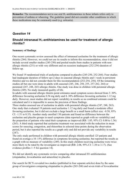 Allergic Rhinitis and its Impact on Asthma - ARIA