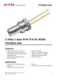 2.5Gb/s 4pin PIN-TIA SC ROSA