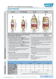 Flashback Arrestor 85-10U/NU - WITT Gasetechnik GmbH