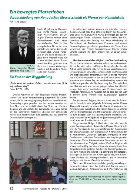 Hamminkeln Ruft, Ausgabe Nr. 46 - Dezember ... - HVV Hamminkeln