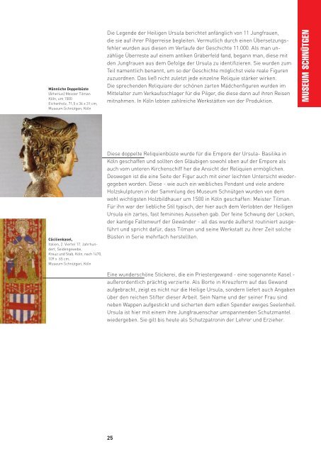 Material zur Unterrichtsgestaltung - Museen in Köln