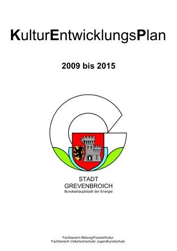 Kulturentwicklungsplan (PDF, 10.815 KB) - Stadt Grevenbroich