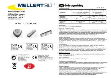 TL 770 / TL 775 / TL 776 TL 775 TL 776 TL 770 - Mellert