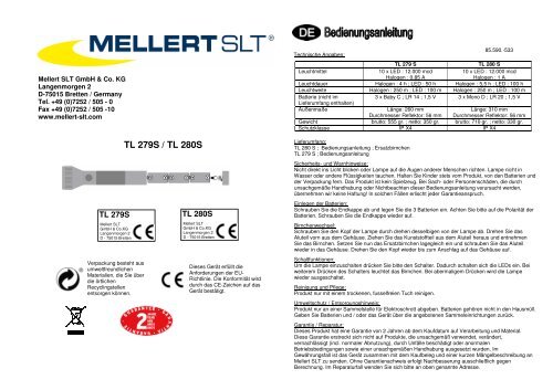 TL 279S /  TL 280S - Mellert