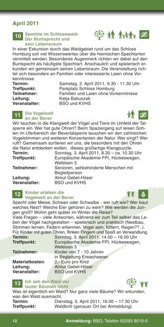 Weitere Informationen - Biologische Station Oberberg e.V.