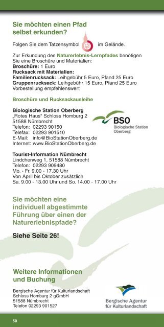 Weitere Informationen - Biologische Station Oberberg e.V.