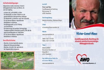 Victor-Lenel-Haus - AWO - Kreisverband Mannheim eV