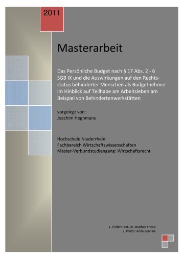 Masterarbeit - HPZ - Krefeld